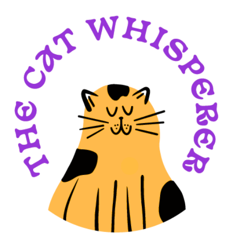 The Cat Whisperer Berlin logo. An illustration of a happy ginger cat.